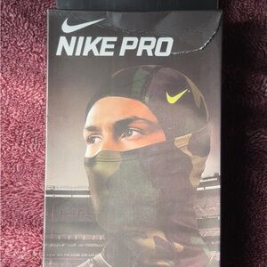 Nike Pro Camouflage Balaclava with Yellow Swoosh